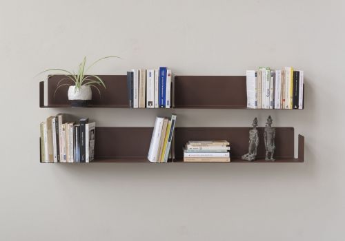 Modulares regalsystem rostfarbe - 60 x 15 cm - Set mit 2 Rostfarbenes Regal - 4